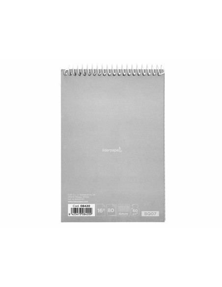 Cuaderno espiral liderpapel bolsillo dieciseiavo apaisado witty tapa dura dura 80h 60 grcuadro 4 mm colores stdos Cuaderno espiral liderpapel bolsillo dieciseiavo apaisado witty tapa dura dura 80h 60 grcuadro 4 mm colores stdos