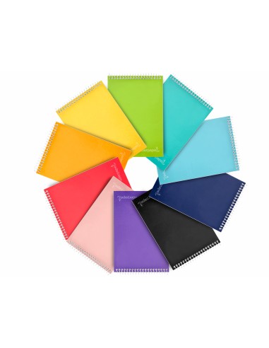 Cuaderno espiral liderpapel bolsillo dieciseiavo apaisado witty tapa dura dura 80h 60 grcuadro 4 mm colores stdos