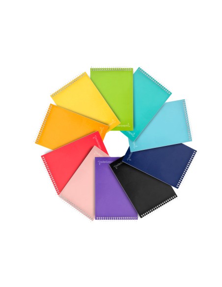 Cuaderno espiral liderpapel bolsillo octavo apaisado witty tapadura 80h 75gr cuadro 4 mm colores surtidos Cuaderno espiral liderpapel bolsillo octavo apaisado witty tapadura 80h 75gr cuadro 4 mm colores surtidos