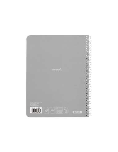 Cuaderno espiral liderpapel cuarto witty tapa dura 80h 75gr rayado montessori 35 mm colores surtidos