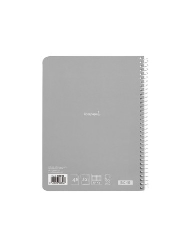 Cuaderno espiral liderpapel cuarto witty tapa dura 80h 75gr rayado nº 46 colores surtidos