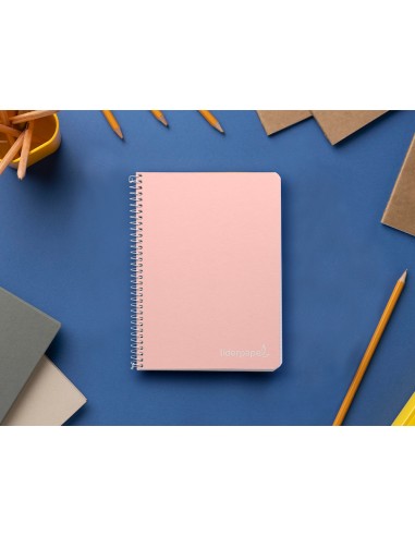 Cuaderno espiral liderpapel cuarto witty tapa dura 80h 75gr rayado horizontal 8mm con margen colores surtidos