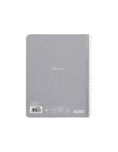 Cuaderno espiral liderpapel cuarto smart tapa blanda 80h 60gr rayado nº46 colores surtidos