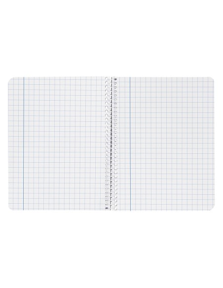 Cuaderno espiral liderpapel cuarto smart tapa blanda 80h 60gr cuadro 8mm con margen colores surtidos