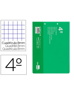 Recambio liderpapel cuarto apaisado 100 h 2tca 08 cuadro 8 mm 2 taladros con margen