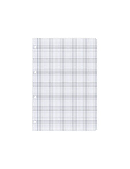 Recambio liderpapel a4 100 hojas 60g m2 cuadro 3 mm con margen 4 taladros