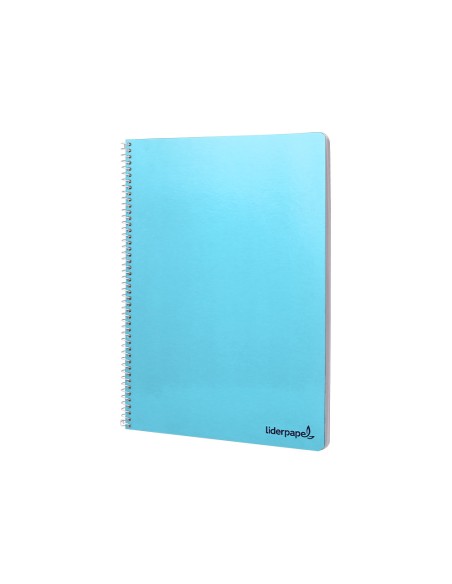 Cuaderno espiral liderpapel folio smart tapa blanda 80h 60gr rayado n 46 colores surtidos