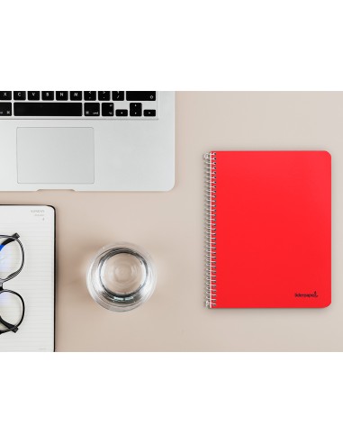 Cuaderno espiral liderpapel a5 micro smart tapa blanda 80h60gr horizontal 7mm doble margen 6 taladros colores