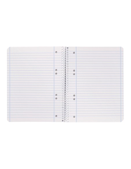 Cuaderno espiral liderpapel a5 micro smart tapa blanda 80h60gr horizontal 7mm doble margen 6 taladros colores