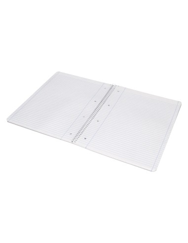 Cuaderno espiral liderpapel a4 micro smart tapa blanda 80h60gr horizontal 7mm doble margen 4 taladros colores