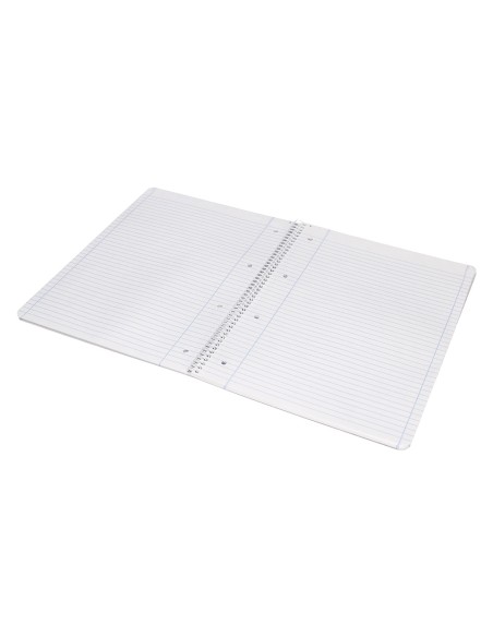 Cuaderno espiral liderpapel a4 micro smart tapa blanda 80h60gr horizontal 7mm doble margen 4 taladros colores