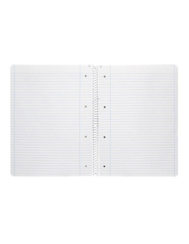 Cuaderno espiral liderpapel a4 micro smart tapa blanda 80h60gr horizontal 7mm doble margen 4 taladros colores