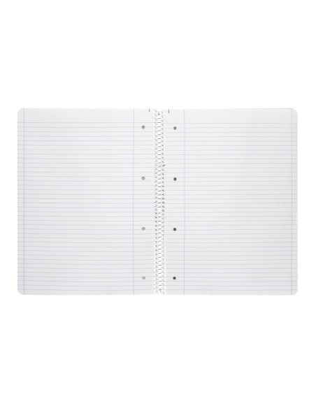 Cuaderno espiral liderpapel a4 micro smart tapa blanda 80h60gr horizontal 7mm doble margen 4 taladros colores