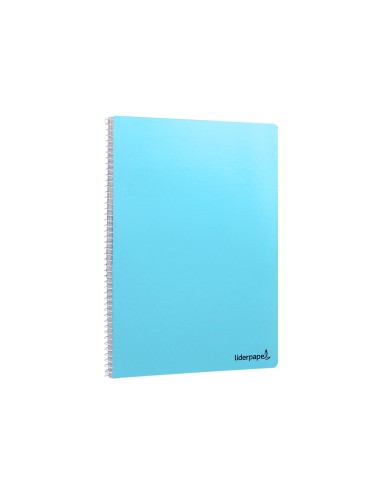 Cuaderno espiral liderpapel a4 micro smart tapa blanda 80h60gr horizontal 7mm doble margen 4 taladros colores
