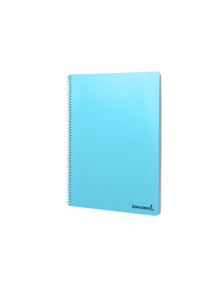 Cuaderno espiral liderpapel a4 micro smart tapa blanda 80h60gr horizontal 7mm doble margen 4 taladros colores