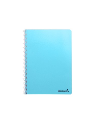 Cuaderno espiral liderpapel a4 micro smart tapa blanda 80h60gr horizontal 7mm doble margen 4 taladros colores