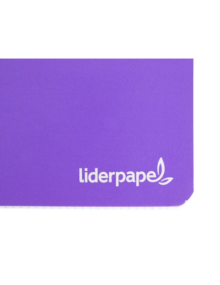 Cuaderno espiral liderpapel a4 micro smart tapa blanda 80h60gr cuadro 5mm doble margen 4 taladros colores surtidos