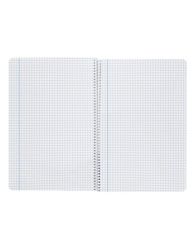 Cuaderno espiral liderpapel folio smart tapa blanda 80h 60gr cuadro 4mm con margen color violeta