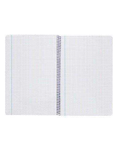 Cuaderno espiral liderpapel folio smart tapa blanda 80h 60gr cuadro 4mm con margen color verde