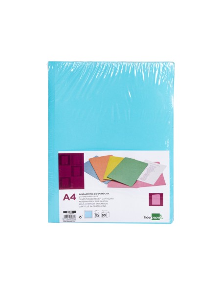 Subcarpeta liderpapel a4 azul pastel 180g m2