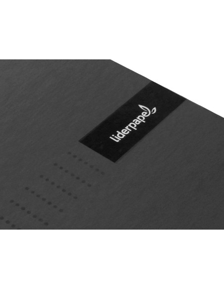 Cuaderno espiral liderpapel a4 micro crafty tapa forrada 120h 90 gr cuadro 5 mm 5 bandas 4 colores color negro