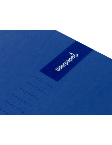 Cuaderno espiral liderpapel a4 micro crafty tapa forrada 120h 90 gr cuadro 5 mm 5 bandas 4 colores color azul