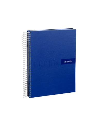 Cuaderno espiral liderpapel a4 micro crafty tapa forrada 120h 90 gr cuadro 5 mm 5 bandas 4 colores color azul