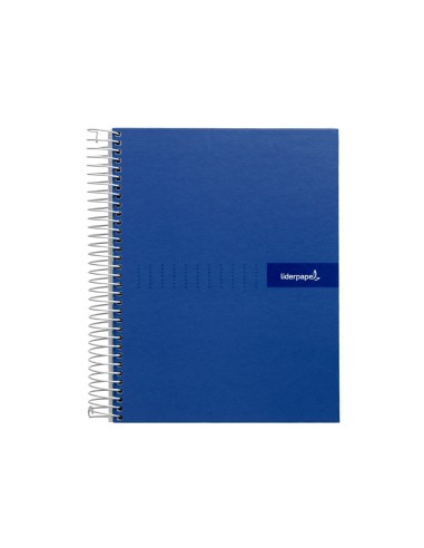 Cuaderno espiral liderpapel a4 micro crafty tapa forrada 120h 90 gr cuadro 5 mm 5 bandas 4 colores color azul