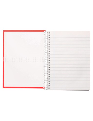 Cuaderno espiral liderpapel a4 crafty tapa forrada 80h 90 gr rayado horizontal con margen colores surtidos