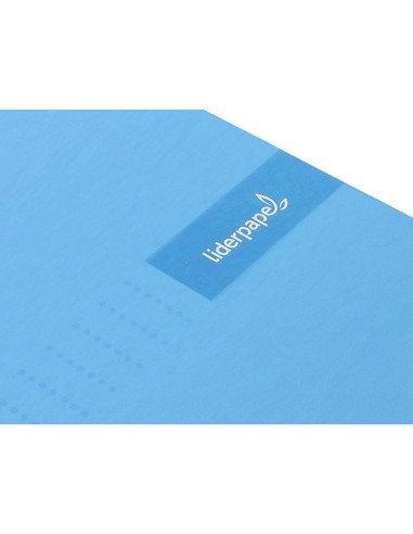 Cuaderno espiral liderpapel a4 crafty tapa forrada 80h 90 gr cuadro 4mm con margen color celeste