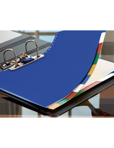 Separador liderpapel plastico juego de 6 separadores folio 16 taladros