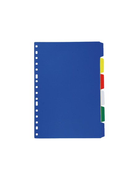 Separador liderpapel plastico juego de 6 separadores folio 16 taladros