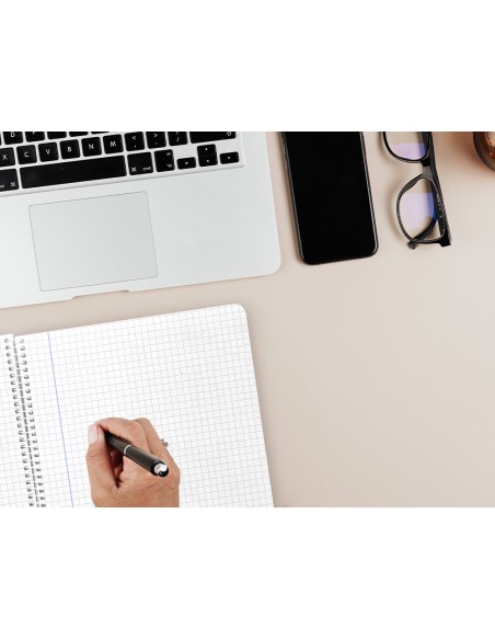 Cuaderno espiral liderpapel folio witty tapa dura 80h 75gr cuadro 6mm con margen colores surtidos