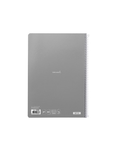 Cuaderno espiral liderpapel folio witty tapa dura 80h 75gr cuadro 3mm con margen colores surtidos