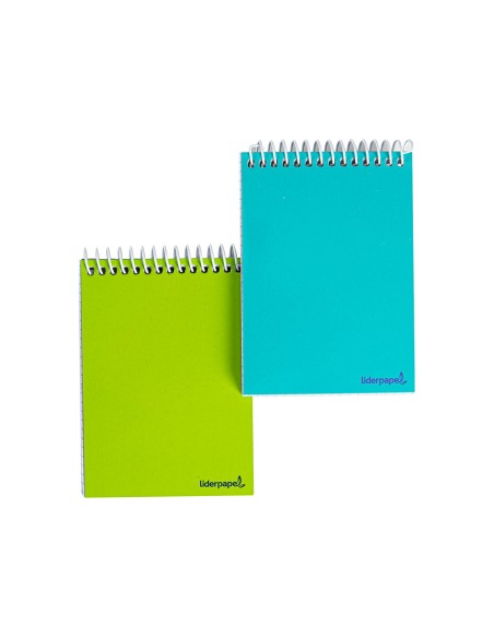 Cuaderno espiral liderpapel bolsillo dieciseavo apaisado smart tapa blanda 80h 60gr cuadro 4mm colores surtidos Cuaderno espiral liderpapel bolsillo dieciseavo apaisado smart tapa blanda 80h 60gr cuadro 4mm colores surtidos