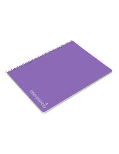 Cuaderno espiral liderpapel folio witty tapa dura 80h 75gr cuadro 4mm con margen color violeta