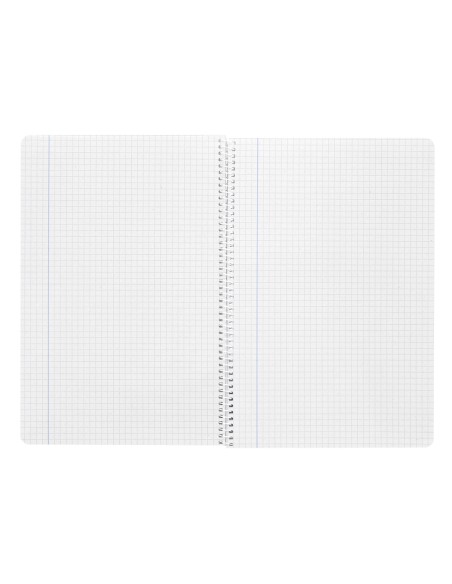 Cuaderno espiral liderpapel folio witty tapa dura 80h 75gr cuadro 4mm con margen color verde