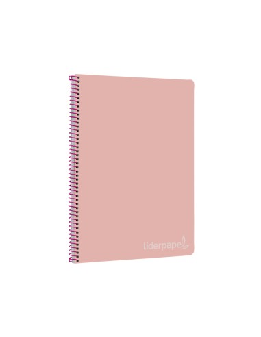 Cuaderno espiral liderpapel folio witty tapa dura 80h 75gr cuadro 4mm con margen color rosa