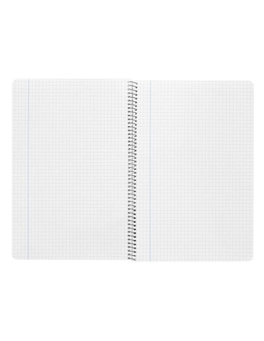 Cuaderno espiral liderpapel folio witty tapa dura 80h 75gr cuadro 4mm con margen color negro