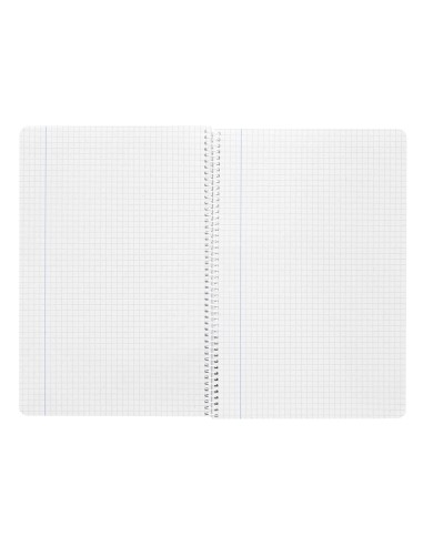 Cuaderno espiral liderpapel folio witty tapa dura 80h 75gr cuadro 4mm con margen color amarillo