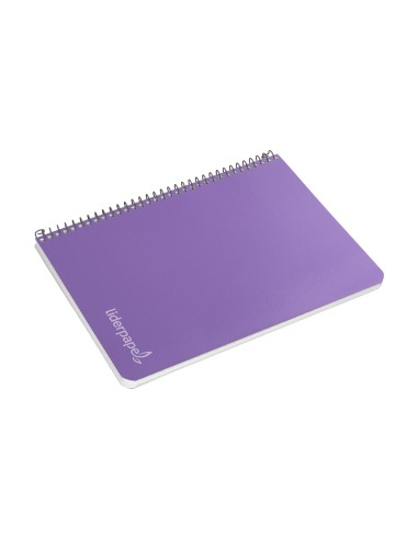 Cuaderno espiral liderpapel cuarto witty tapa dura 80h 75gr cuadro 4mm con margen color violeta