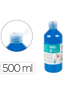 Pintura dedos liderpapel botella de 500 ml azul