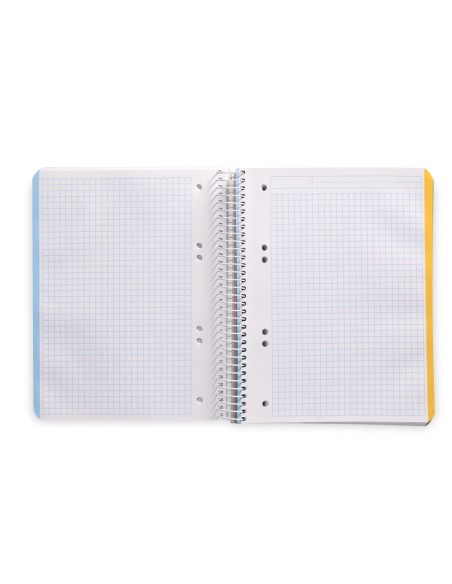 Cuaderno espiral liderpapel a5 micro witty tapa dura 140h 75gr cuadro 5mm 5 bandas 6 taladros colores surtidos