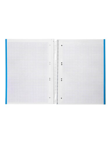 Cuaderno espiral liderpapel a5 micro jolly tapa forrada 140h 75 gr cuadro 5mm 5 bandas6 taladros colores surtidos