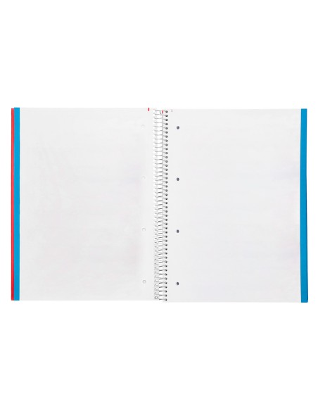 Cuaderno espiral liderpapel a4 micro jolly tapa forrada 140h 75 gr liso 5 bandas 4 taladros colores surtidos