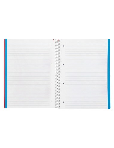 Cuaderno espiral liderpapel a4 micro jolly tapa forrada 140h 75 gr horizontal 5 bandas4 taladros colores surtidos