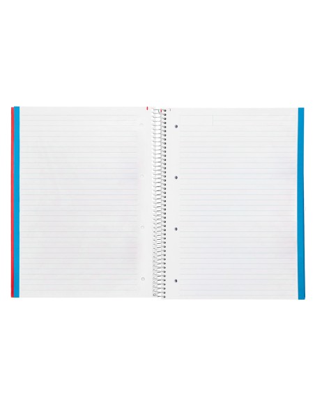 Cuaderno espiral liderpapel a4 micro jolly tapa forrada 140h 75 gr horizontal 5 bandas4 taladros colores surtidos