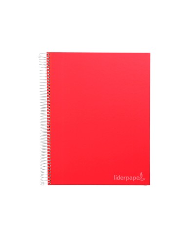 Cuaderno espiral liderpapel a4 micro jolly tapa forrada 140h 75 gr cuadro 4mm 5 bandas4 taladros colores surtidos