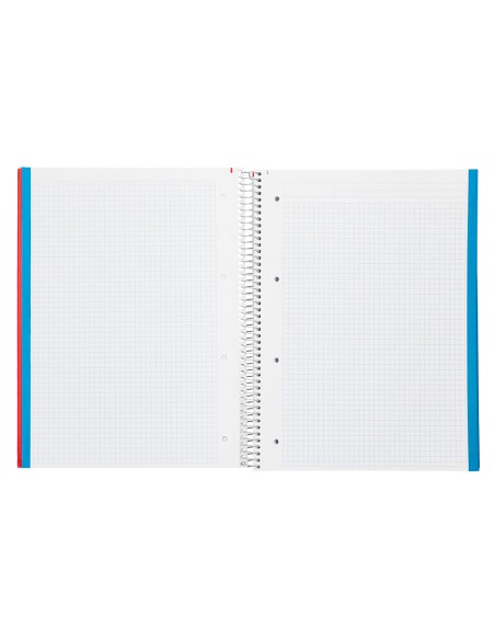 Cuaderno espiral liderpapel a4 micro jolly tapa forrada 140h 75 gr cuadro 5mm 5 bandas4 taladros colores surtidos