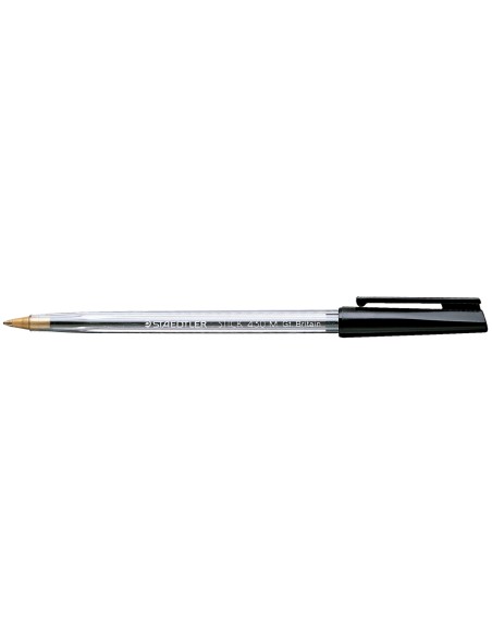 Boligrafo staedtler stick negro con capuchon